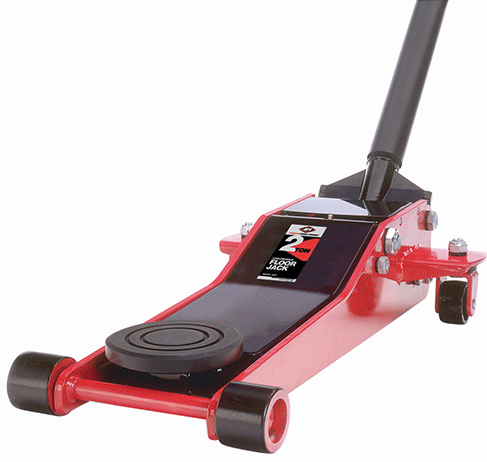AFF-2 TON LOW PROFILE FLOOR JACK w/ TWO PIECE HANDLE