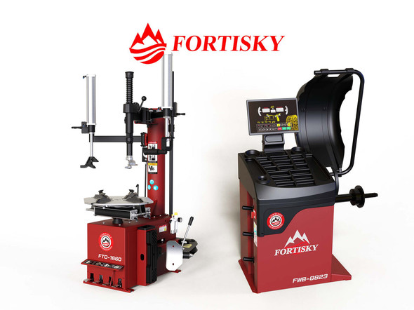 Fortisky Tire Changer 2.0HP Stronger Motor & Wheel Balancer Combo 1660-8823