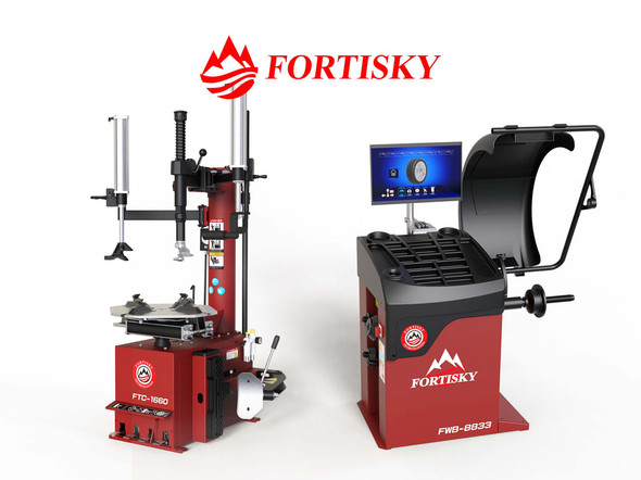 Fortisky Tire Changer & Dynamic Display Screen Wheel Balancer Combo 1660-8833