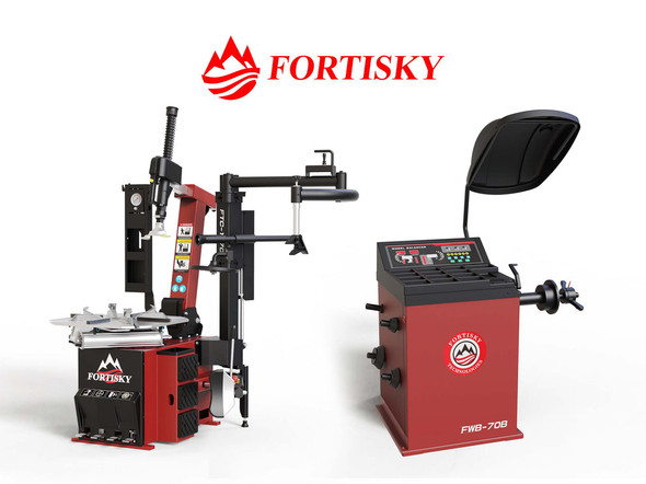 Fortisky Tilt Back Tire Changer 2.0HP Stronger Motor & Wheel Balancer Combo 1670-70B