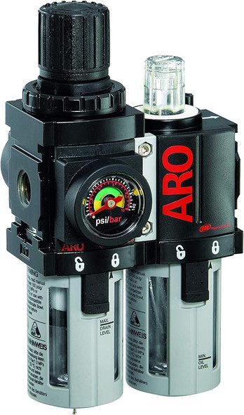 ARO C38121-600-VS Air Filter-Regulator-Lubricator Combination, 1/4" NPT