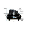 Atlas® 7.5HP 120 Gallon Horizontal Air Compressor