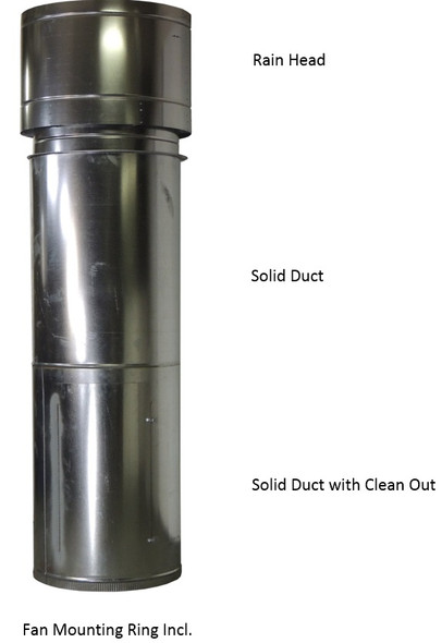  iDEAL Booth Exhaust Duct Kit PSB-31DUCTKIT-9 KIT ASY 31" Dia. 8' Duct w/Rain Head