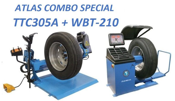 Atlas  TTC305A Truck Tire Changer + WBT-210 Heavy Duty Wheel Balancer Combo