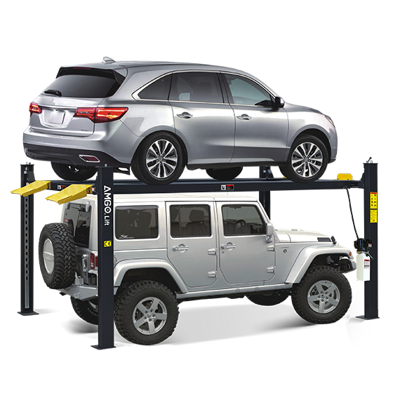 AMGO 409-HP 9,000 lbs. Capacity  4-Post  Tall Parking Auto Lift 